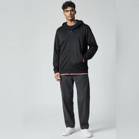 The North Face Men’s Medium Full Zip Hoodie Jacket Black Fleece Lined - Picture 4 of 16